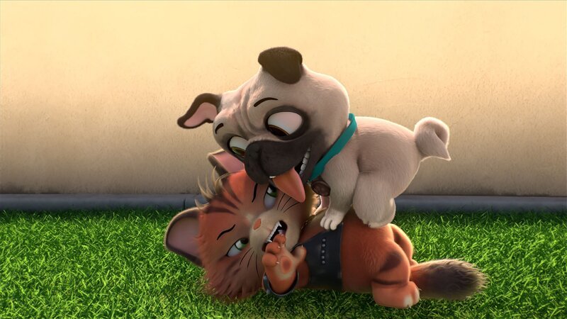 Boss (u.) ist von Terry fröhlicher Art alles andere als begeistert. – Bild: Mediengruppe RTL /​ Rainbow S.r.l.