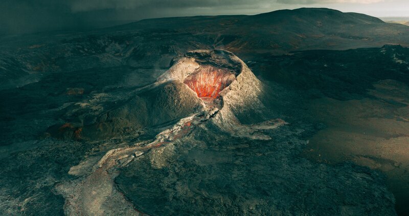 Ein Vulkan in Island. – Bild: ZDF und Tobias Lenz, Autorenkombinat