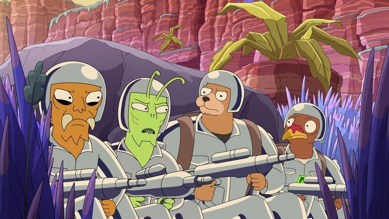 Dodge Charger (2.v.r.), Tomblr Crundle (r.) – Bild: Paramount