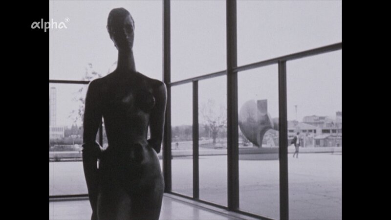 Ein Rückblick auf die Geschichte vom „Bauhaus“ im Jahr 1969 – Spuren des Bauhaus in der Welt, Beispiel: die Nationalgalerie Berlin von Mies van der Rohe. – Bild: BR/​SWR