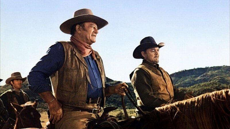 l-r: John Simpson Chisum (John Wayne), James Pepper (Ben Johnson) – Bild: PLURIMEDIA (Warner Bros)