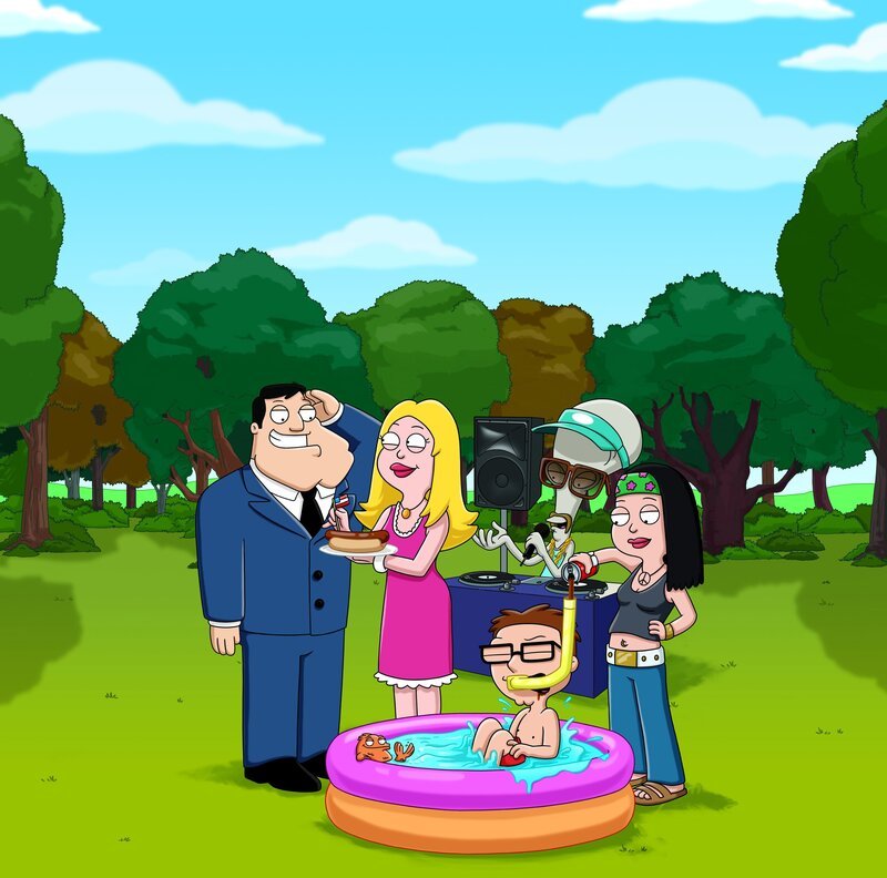 American Dad ! The Smith Family: Stan, Francine, Steve, Roger and Hayley – Bild: MEI2 /​ RTI S.p.A. Interactive Media