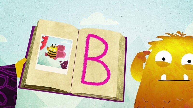Als das B aus Nitsos ABC-Buch verschwindet, macht er sich auf die Suche nach dem verlorenen Buchstaben. – Bild: KiKA/​Filmakademie Baden-Württemberg GmbH/​Eagle Eye