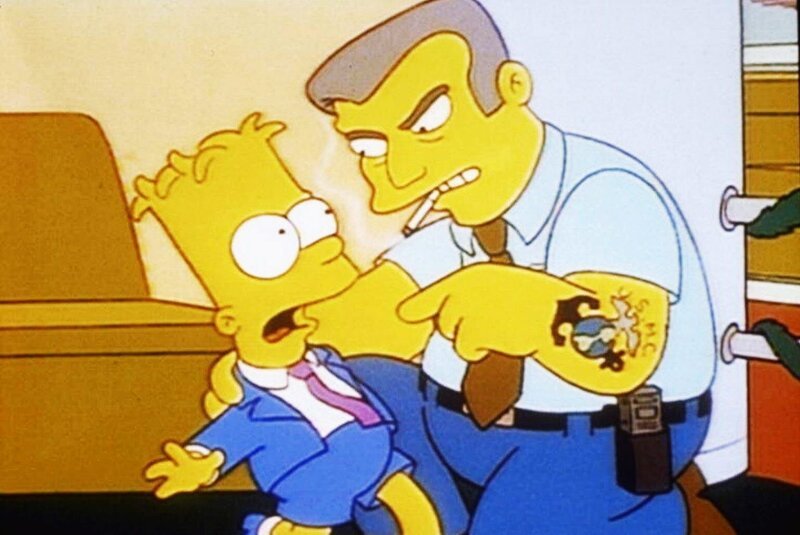 Als Bart versucht, im Laden ein Spiel zu stibitzen, wird er vom Hausdetektiv erwischt, der unverzüglich seine Eltern über alles informiert. – Bild: PR7; ProSieben Media AG