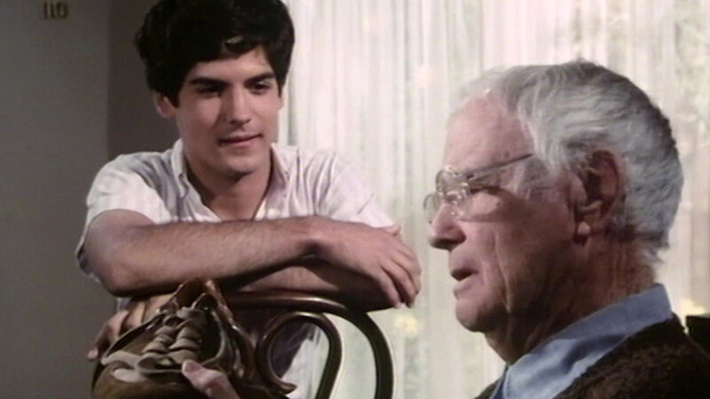 Die richtige Entscheidung: Matt (Matthew Labyorteaux) mit Groﬂvater Harryn (Lew Ayres) (v.l.) – Bild: Bibel TV