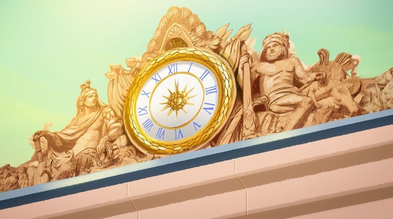 Lupin ist in der Uhrenkammer eingeschlossen. Bevor der königliche Uhrmacher auftaucht, stellt Belfort ein tierisches Rettungsteam zusammen. – Bild: SWR/​Ellipse Anime Productions/​Belvision/​Dargaud Media/​RTBF