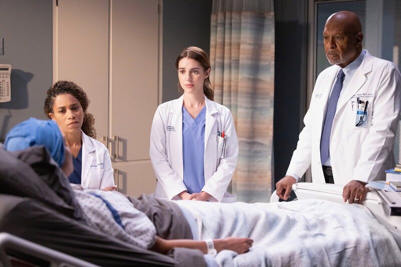 Grey’s Anatomy
Staffel 19
Folge 10
Johanna Curé als Natalia Asaki, Kelly McCreary als Dr. Maggie Pierce, Adelaide Kane als Dr. Jules Millin, James Pickens Jr. als Dr. Richard Webber
SRF/​ABC Studios – Bild: SF2