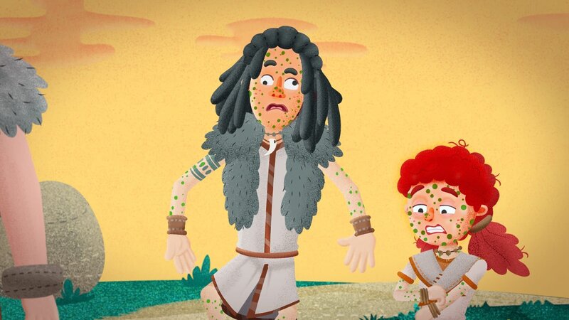 Mimo und Leva täuschen eine furchtbare Krankheit vor. Sie spielen ihre Rollen gut … – Bild: KiKA/​Mideu Films/​MDR/​hr/​BR/​SWR/​WDR