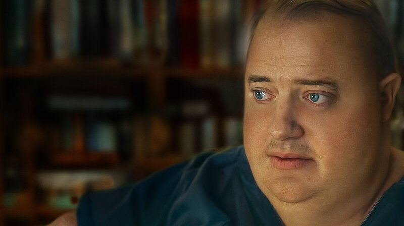 Plakat – 270 Kilo: Der Literaturdozent Charlie (Brendan Fraser) ist stark übergewichtig. – Bild: Courtesy of A24 Plakat – 270 Kilo: Der Literaturdozent Charlie (Brendan Fraser) ist stark übergewichtig. – Bild: Courtesy of A24