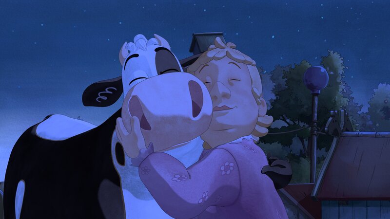 Die Bäuerin und Lieselotte sind wieder Freunde. – Bild: ZDF und WunderWerk