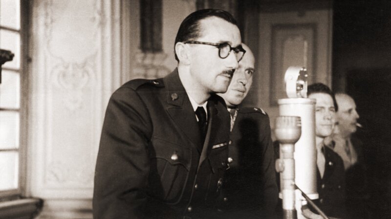 Chefankläger (Regierungskommissar) Granier in Rastatt Militärtribunal. – Bild: SWR/​Landratsamt Zollernalbkreis