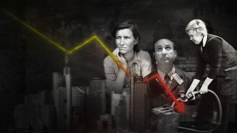 Die dreiteilige Reihe „Die großen Crashs“ behandelt die größten wirtschaftlichen Einschnitte, die starken Einfluss auf die Weltgeschichte genommen haben. Sowohl 1929 mit dem Schwarzen Freitag als Auslöser der Weltwirtschaftskrise als auch 1973 durch den Ölpreisschock änderte sich das Leben vieler Menschen. Auch 2008 stürzte eine gigantische Spekulationsblase die Weltwirtschaft in eine tiefe Krise. – Bild: ZDF und Sophie Lochau