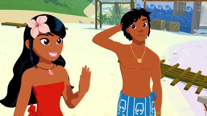 Timeti (l.) hat von dem Schamanen Ramana den Rat erhalten, sich um Inapo (r.) zu kümmern. Der benimmt sich in jüngster Zeit merkwürdig. – Bild: Media Valley /​ Marzipan Films