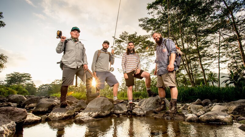 Chris Owens, Brian Jay, Thad Robison and Jay Johnson as seen on Fish or Die. – Bild: Discovery