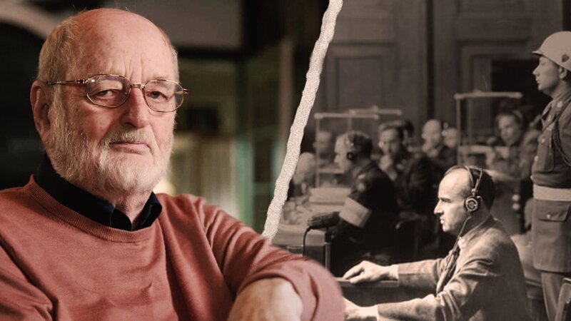 Niklas Frank (links) und sein bei den Nürnberger Prozessen hingerichteter Vater, der NS-Kriegsverbrecher Hans Frank (rechts). – Bild: Michael Maylandt /​ BR /​ Public Domain