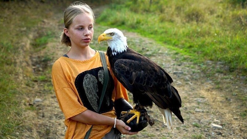 Lea (Diana Trubanová) liebt ihren Falken Maxo. – Bild: SR/​STVR Slovakia