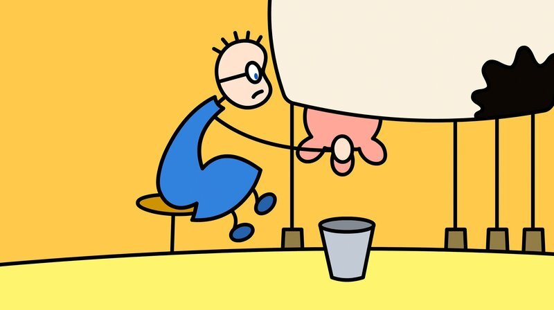 Die Kuh Luisa gibt keinen Tropfen Milch. – Bild: SWR/​Hykad