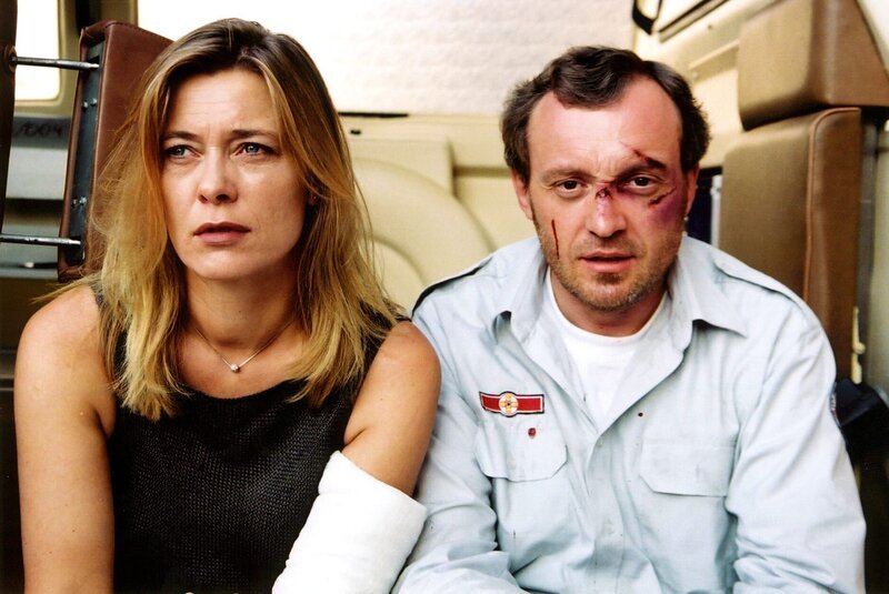 Barbara Rudnik (Klara), Josef Hader (Brenner). – Bild: ORF III