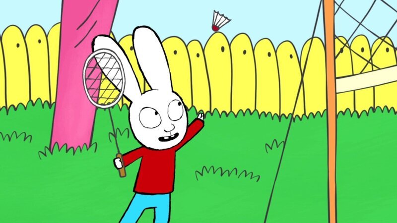 Simon übt immer wieder eifrig den Aufschlag. Doch so richtig will dieser ihm nicht gelingen. – Bild: PLURIMEDIA (Go-N Productions)