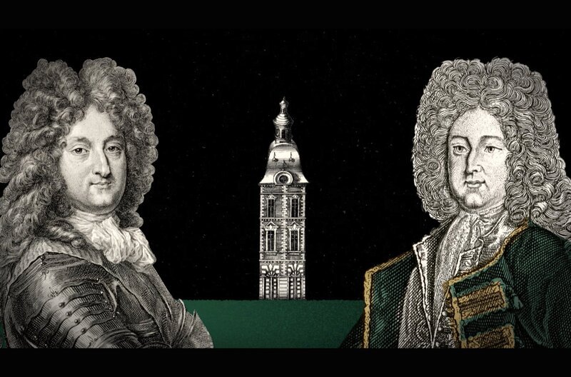 Im Rahmen der Reformen des Regenten Philippe d’Orléans wird John Law (re.) im Mai 1716 durch königliches Edikt ermächtigt, in der Pariser Rue Vivienne die Banque Générale zu gründen. – Bild: Les Films d’Ici