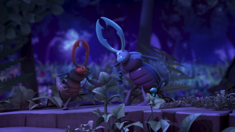 Ob Freiherr von Schröter gegen den übermächtigen Donnerguggi eine Chance hat? – Bild: ZDF und Studio 100 Animation