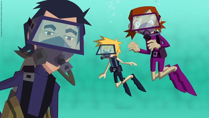 Das Green Team beobachtet Seepferdchen. – Bild: KiKA/​Gaumont-Alphanim