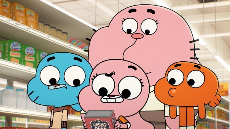 v.li.: Gumball, Anais, Richard, Darwin – Bild: Cartoon Network