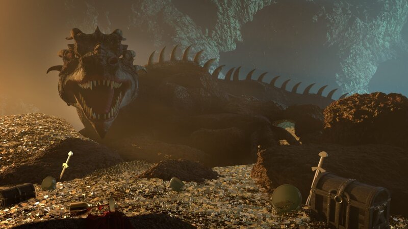 Der Drache als Hüter eines Schatzes ist ein weit verbreitetes Motiv. – Bild: ZDF/​Richard Sako