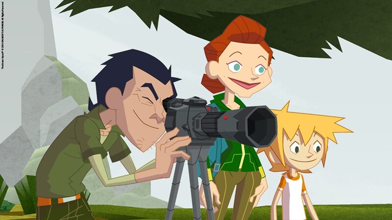 Der Vater des Green Teams fotografiert Schmetterlinge. – Bild: KiKA/​Gaumont-Alphanim