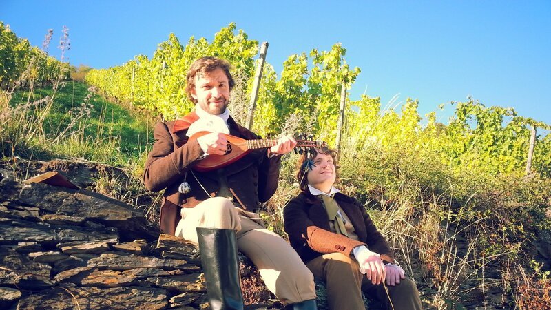 Auslöser für die Romantikwelle: die Reise der Dichter Clemens Brentano und Achim von Arnim an den Rhein. – Bild: ZDF und Bilderfest