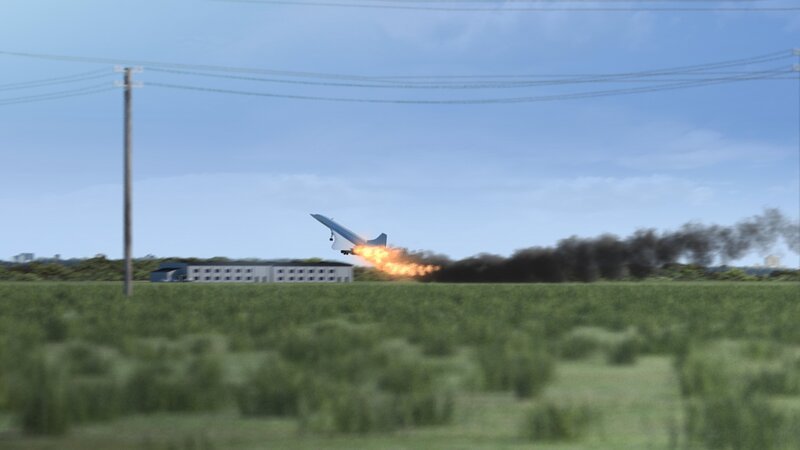 Die Concorde stürzt in ein Hotel in der Nähe des internationalen Flughafens Charles de Gaulle. – Bild: National Geographic Channels /​ Cineflix