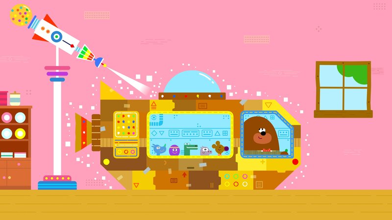 Duggee und die Quirlies schrumpfen sich winzig klein und machen im Biologie-U-Boot eine Erkundungs-Tour durch den Körper von Edith. – Bild: WDR/​BBC Studios/​Studio AKA