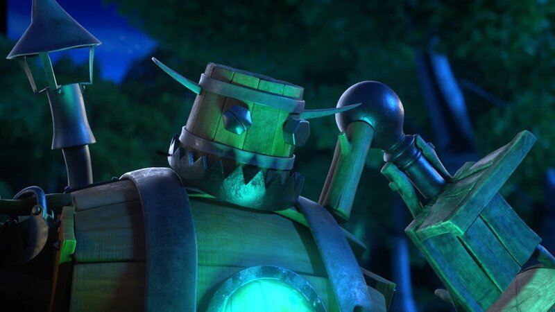 Plötzlich taucht im Dorf ein seltsames Wesen auf. – Bild: KiKA/​Peyo Productions, Dupuis Édition & Audiovisuell