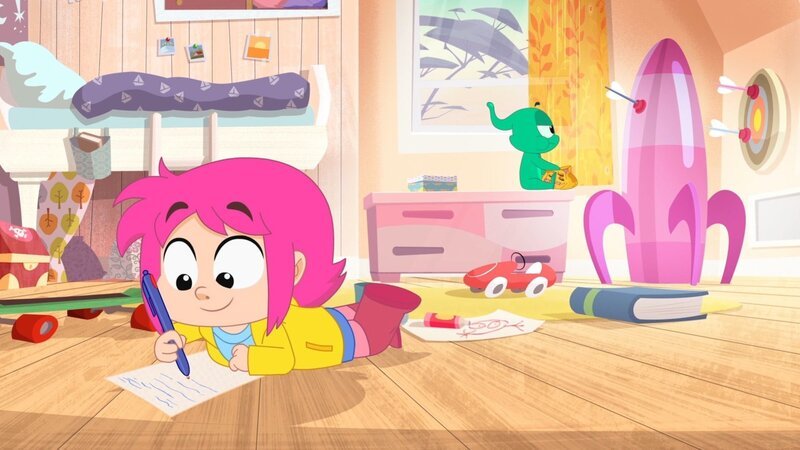 Rebecca (l.) schreibt einen Brief an ihre Cousine in Australien, während sich Ernest (r.) ein bisschen langweilt. – Bild: ZDF und Media Valley