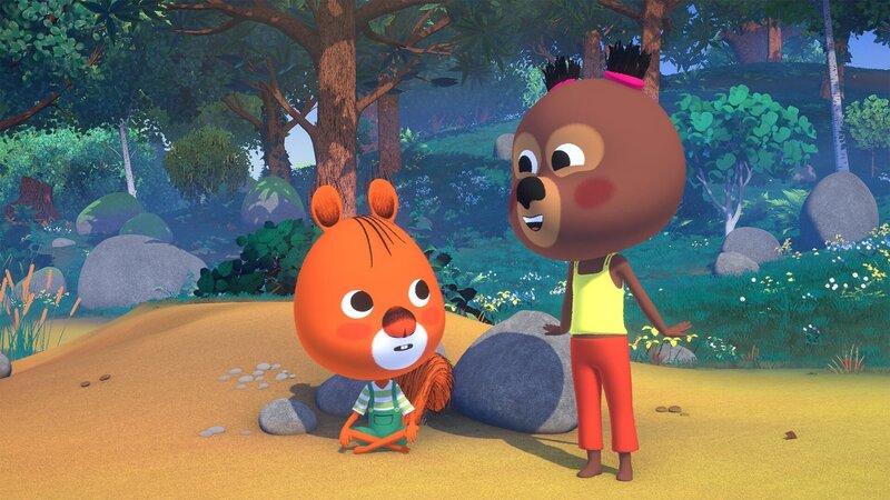 Edmund lauscht entspannt Edgar Eules Klangwelt, aber Luzie hat noch etwas vor. – Bild: hr/​MIAM! Animation