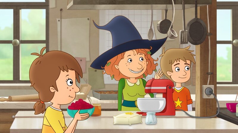 Petronella als Aushilfe in Kuchenbrands Backstube? Wird schon schiefgehen! – Bild: ZDF und Akkord Film /​ Bastei Lübbe AG