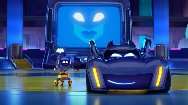 v.l.: M.O.E., Batcomputer, Bam – Bild: Warner Bros. Entertainment Inc. /​ DC