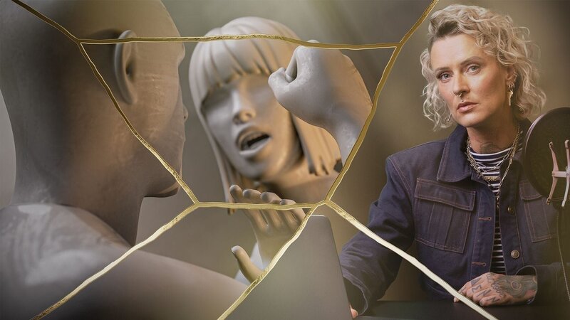 Host Jennifer Weist bei der Vertonung des Films – Bild: ZDF und nn.