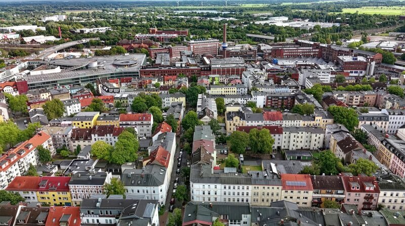 Das Phoenix-Viertel aus der Luft. – Bild: NDR