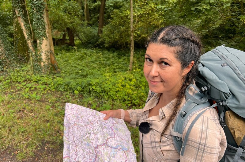 Mein Gott, schon wieder verlaufen? Vanessa versucht, zurückzukommen auf die Ideallinie, eben die Luftlinie. – Bild: NDR