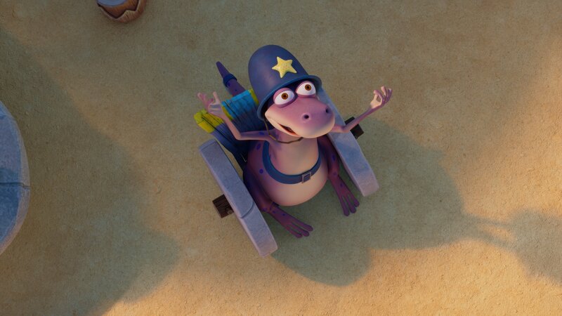 Wachtmeister Paleowski hat eine Eingebung. – Bild: M.A.R.K.13, TRIKK17, ZDF, Fabrique d’image