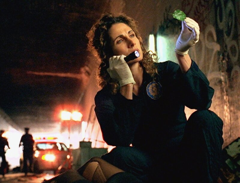 Detective Stella Bonasera (Melina Kanakaredes) hat einen Trumpf in der Hand: Dieses kleine Blatt kann den Täter überführen. – Bild: RTL Crime