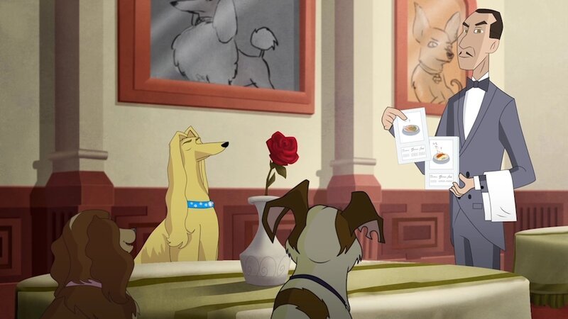 Herr Schlüter will die 100 Jahre alte und wertvolle Zeitkapsel im Foyer der Schule bergen – sie soll sich unter der runden Kachel befinden. – Bild: ZDF/​Edebé Audiovisual, B-Water