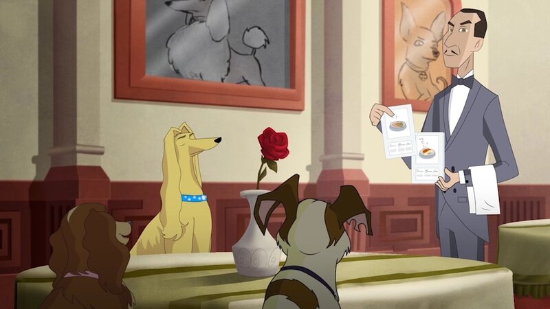 Herr Schlüter will die 100 Jahre alte und wertvolle Zeitkapsel im Foyer der Schule bergen – sie soll sich unter der runden Kachel befinden. – Bild: ZDF/​Edebé Audiovisual, B-Water