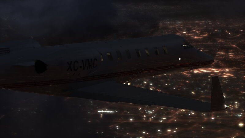 The Learjet 45 flies above Mexico City. – Bild: National Geographic Channels /​ Cineflix