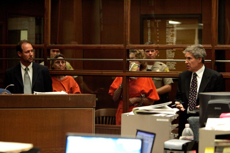 DP52BD Aug 29, 2006; Los Angeles, CA, USA; Arraignment for two women in their 70s, Helen Golay and Olga Rutterschmidt are charged with murder for the hit-and-run deaths of two homeless men has been postponed. Helen Louise Golay and Olga Rutterschmidt are scheduled to return to court Sept. 13. Golay’s attorney, Roger Jon Diamond, complained to the court that his client is being confined to – Bild: Oxygen Cable LLC