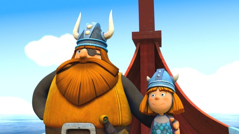 Noch haben Wickie und Halvar alles im Griff. – Bild: ZDF und studio100media