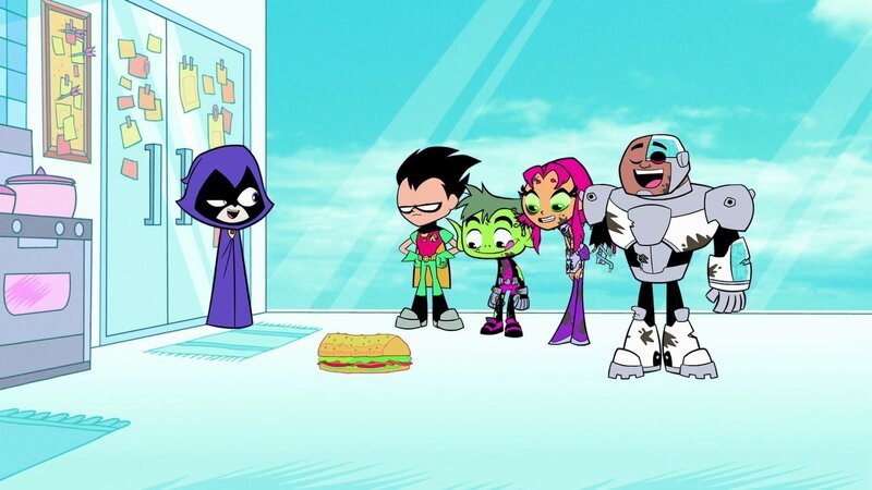 v.li.: Raven, Robin, Beast Boy, Starfire, Cyborg – Bild: Warner Bros. Entertainment Inc.