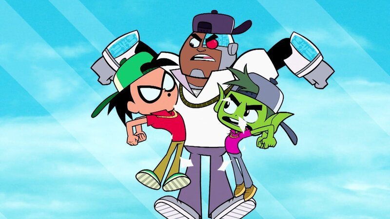 L-R: Robin, Cyborg, Beast Boy – Bild: Warner Bros.