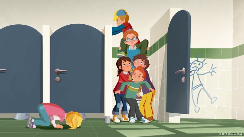 Die Kinder aus dem Möwenweg kommen Fritzi zu Hilfe. – Bild: ZDF und WunderWerk